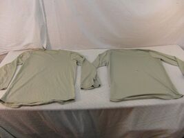 (2) Military GEN III Level 1 Light Tan Silk Thermal Tops Tiny Holes Stai... - $15.48