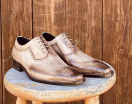 Bespoke Handmade Men&#39;s Patina Oxfords for Men Formal Oxfords Shoe For Men - $136.15+