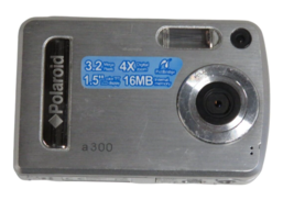 Polaroid A300 3.0 Megapixels 2x Optical Zoom LCD Silver Digital Camera T... - £19.67 GBP