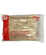 EDWARD DON 6.5” Wood Pick Stirrer  Skewer Paddle Rectangular Top 100-Pac... - $2.95