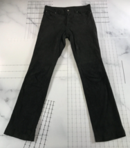 Ralph Lauren Sport Suede Leather Pants Womens 30 Black Pockets Lined Skinny Legs - £23.18 GBP