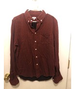 Steven Alan Button Down Shirt Mens SZ Medium Micro Chevron Print Long Sl... - €16,91 EUR
