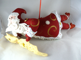 21&quot; Flying Santa Claus with  Star Christmas  Decor Hanging or on tree - £20.96 GBP