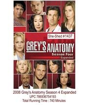 Grey&#39;s Anatomy: The Complete 4th Season Expanded (5 disc DVD set) - £4.67 GBP