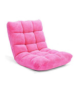 Adjustable 14-position Cushioned Floor Chair-Pink - Color: Pink - $91.39