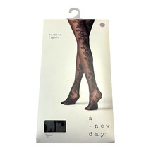 2019 A New Day Fashion Tights Black Floral Sheer 1X/2X Plus Size Nylon S... - $13.00