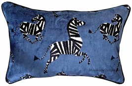 Sapphire Velvet Zebras - $175.00