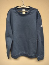 Adidas Mens Size Medium Navy Blue Fleece Crew Sweatshirt HG4474 - $19.00