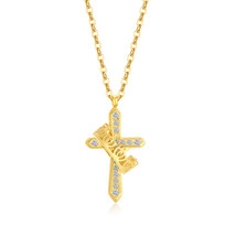 Light Luxury And Simplicity Cross Pendant Graceful Personality Zircon Crown Tita - £16.11 GBP