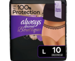 Ten (10) ALWAYS DISCREET BOUTIQUE ~ Women Incontinence Underwear ~ LARGE - $22.44