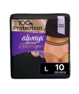 Ten (10) ALWAYS DISCREET BOUTIQUE ~ Women Incontinence Underwear ~ LARGE - £17.68 GBP