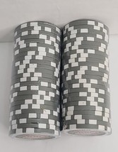 50 Gray Clay Composite Striped Dice 11.5 Gram Poker Chips Las Vegas Nevada New - £8.79 GBP