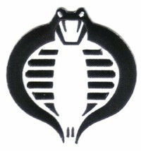 G.I. Joe Cobra Black and White Logo Embroidered Patch, NEW UNUSED - £6.21 GBP
