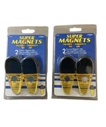 Super Magnets 4 pack Powerful Magnetic Yellow Spring Clips LG 3.5 inch N... - £11.93 GBP