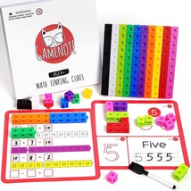 Math Cubes Manipulatives With Activity Cards - Number Counting Blocks To... - £29.89 GBP