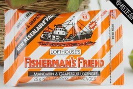 Fisherman&#39;s Friend Sugar Free Mandarin and Grapefruit Lozenges, 25g Sachet (Pack - £13.38 GBP