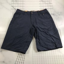 Lululemon Shorts Mens XL 36 Blue Stripes Cargo Knee Length Pockets - $65.46