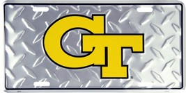Georgia Tech Yellow Jackets Diamond Plate Auto Tag License Plate - $6.95
