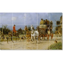 George Wright Horses Painting Ceramic Tile Mural BTZ23256 - £118.64 GBP+