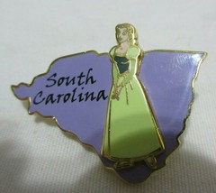 2002 Disney 3D Trading Pin State Character South Carolina Belle Beauty &amp; Beast - £19.54 GBP