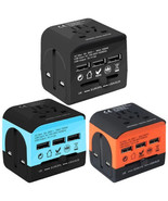 3 Pcs Multi Plug Outlet Power Travel Adapter Wall Plug 3/4 USB Cube Charge - £33.72 GBP