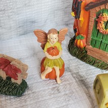 Fall Fairy Garden Set, Pumpkin Fairy House, Tiny Gnome Hut, Autumn Fairy Decor image 6