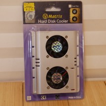 NOS Matrix Silver 3.5&quot; Hard Drive Disk HDD Cooler - 4 Pin Dual Cooling Fan - £11.19 GBP