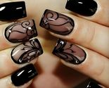 Short Press on Nails Black Fake Nails Square 24 - $14.46