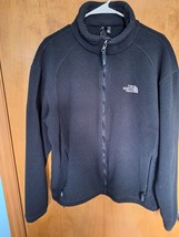 North Face Jacket Mens Large Full Zip Up Black Fleece Outerwear - $17.47 CAD