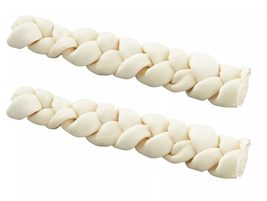 Dog Chew Treats Rawhide Beefhide Braids USA Long Lasting Braided Sticks ... - $33.15