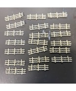 Vtg Western Toy Lot 21 Fence white Sections Timmee Tim-Mee Cowboy Indian... - $20.54 CAD