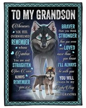 I Will Always Be With You Lions Custom Blanket Gift For Grandson From Grandma - £45.50 GBP+