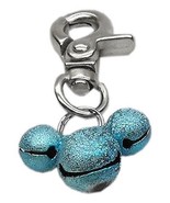 Lobster Claw Bell Charm Aqua Collar Jewelry Dogs Puppies Bling Safety Bells - £9.92 GBP