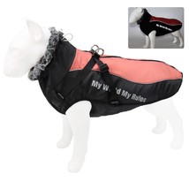 Large Dog Jacket  Collar Winter Dogs Clothes For Pet Waterproof Big Dog Coat Wit - £59.75 GBP