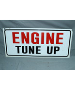 Vintage Vinyl &quot;Engine Tune Up&quot; Sign 27&quot; x 12&quot; - £23.25 GBP