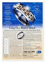 Stauer Tungsten Ring &amp; Bracelet Men&#39;s Jewelry 2013 Full-Page Print Magaz... - $9.70