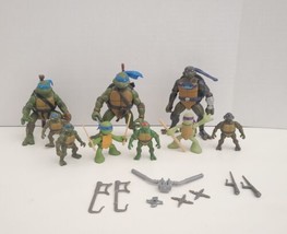 Small Playmates TMNT Toy Action Figure Lot Ninjas in Training Miniatures Weapons - $17.81