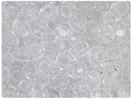 BeadTin Crystal Transparent 10mm Squatty Bicone Plastic Craft Beads (30pcs) - $2.39