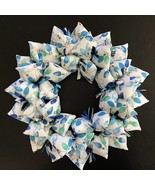 Christmas Strand of Lights Blue Green and White Fabric Wr... - £40.91 GBP