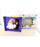 Precious Moments Bride &amp; Groom April &amp; Andrew 10&quot; Dolls Rose Art 1997  RARE - $108.90