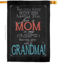 Mom Grandma House Flag Mother Day 28 X40 Double-Sided Banner - £29.73 GBP