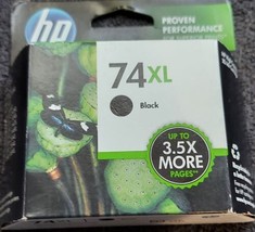 Genuine Hp 74XL Black Noir Ink Cartridge - Sealed New - (2013) - £7.43 GBP