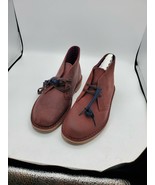 Clarks Men&#39;s Bushacre 2 Aubergine Leather Chukka Boot Burgundy   - €56,44 EUR