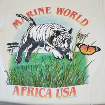 Vintage 1989 Marine World Africa USA Tiger Butterflies Shirt USA Adult S... - £46.86 GBP