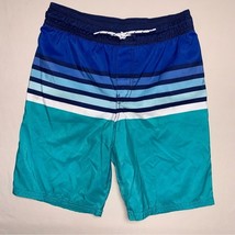 OshKosh Blue Swim Trunks Shorts Boy’s 8 Nautical Tropical Pool Beach Vac... - $16.83