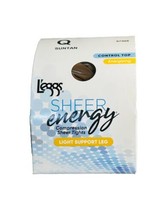 Leggs Sheer Energy Control Top Compression Sheer Tights Suntan Size Q(La... - $29.58