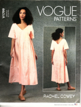 Vogue V1799 Misses L to XXL Rachel Comey Dropped Shoulder Midi Dress Pat... - $25.95