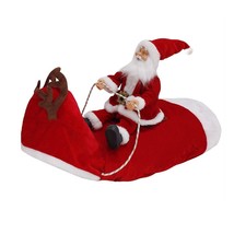 Dog Christmas Pet clothes Santa Claus riding a  Jacket Coat Pets Christmas Dog A - £58.74 GBP
