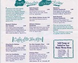 Cafe Lite &amp; Bakery Menu San Antonio Texas 1995 - $21.78