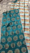JAPANESE KIMONO FABRIC CLOTH AQUA AND BLUE FINE REVERSIBLE PATTERN - €23,58 EUR